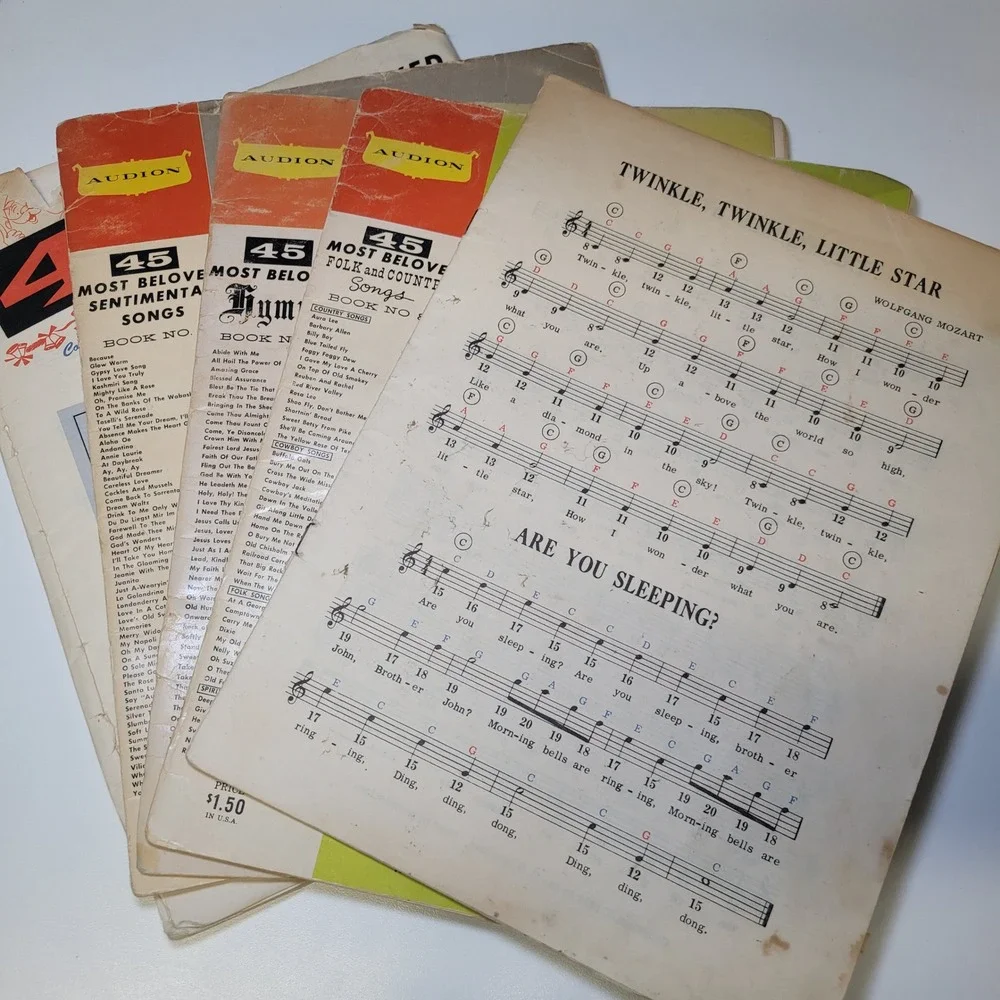 1950s Music Papers Vintage Booklets Scraps Journal Audion Organ Sheet Music Lot